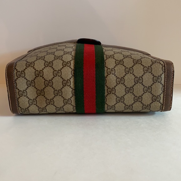 Gucci Sherry Line Clutch/Cosmetic pouch GG PVC leather trim - Picture 3 of 13